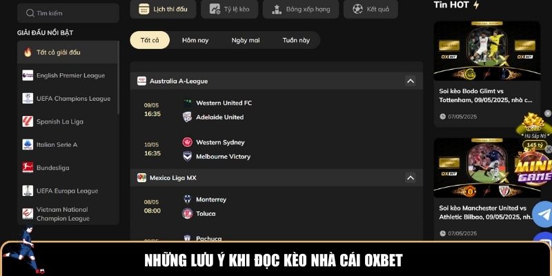 Những lưu ý khi đọc kèo nhà cái Oxbet